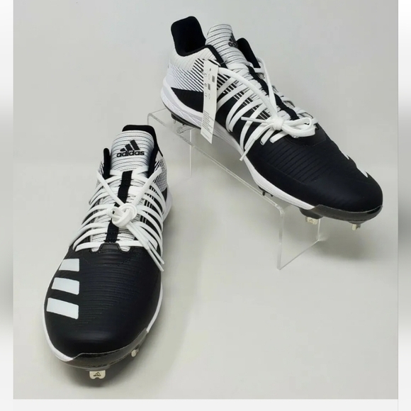 Adidas Afterburner 6 Baseball Cleats Metal Black White Men’s Size Multi DB3433 - Picture 3 of 13